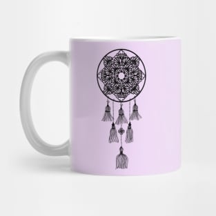 Black dreamcatcher over blue Mug